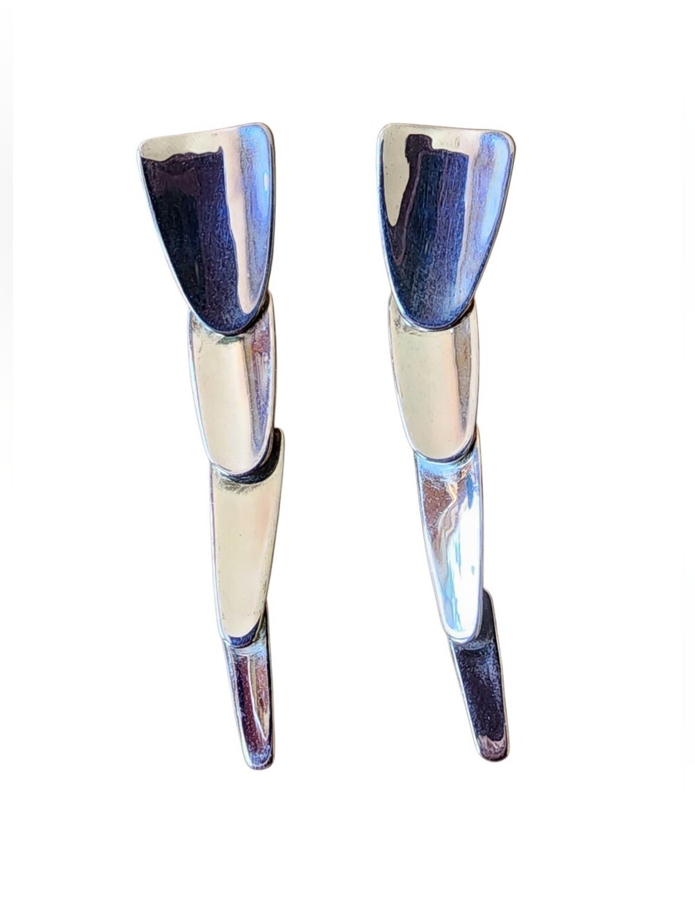 RLM Robert Lee Morris Bronze Silver Stick Earrings
